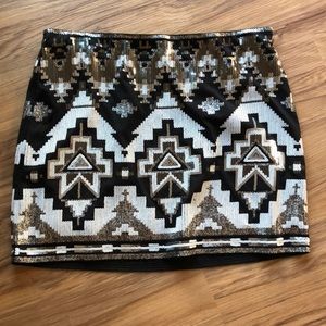 Express sequin skirt
